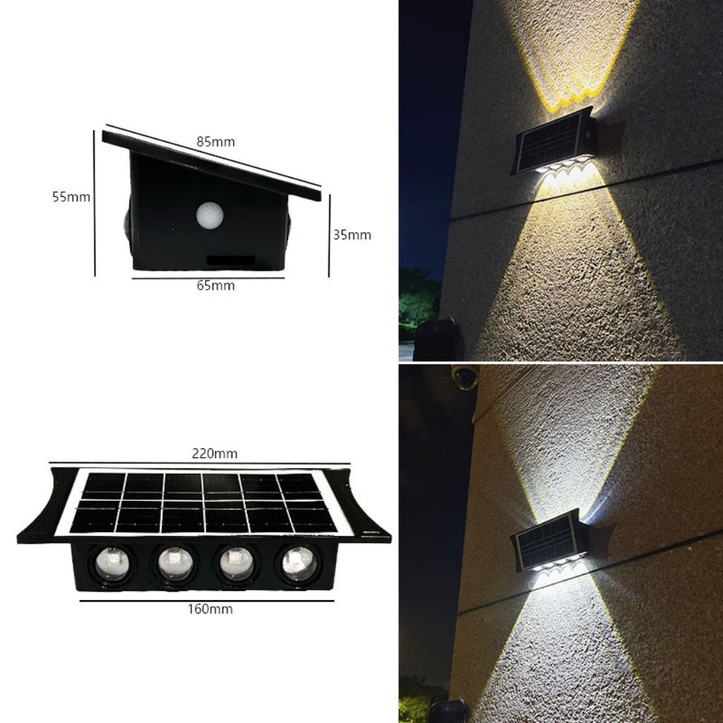 2x PCS Projecteur Solaire Étanche IP65 pour Jardin et Terrasse - الصورة 7
