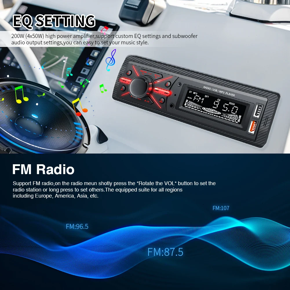 ⁦Autoradio MP3 Multimedia Player 1 DIN Bluetooth - جهاز راديو ومشغل وسائط السيارات مزود ببلوتوث⁩ - الصورة ⁦11⁩