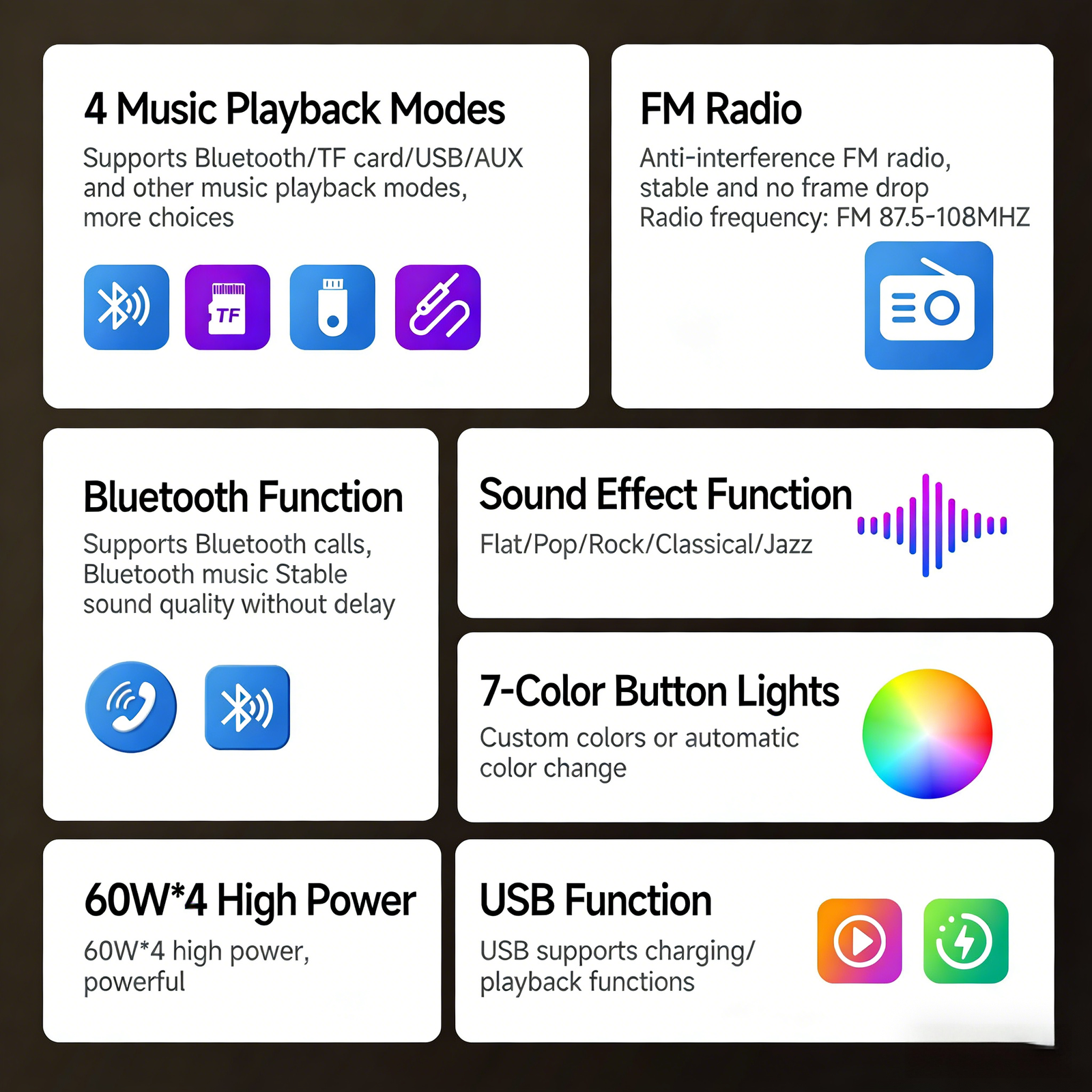 ⁦Autoradio MP3 Multimedia Player 1 DIN Bluetooth - جهاز راديو ومشغل وسائط السيارات مزود ببلوتوث⁩ - الصورة ⁦8⁩