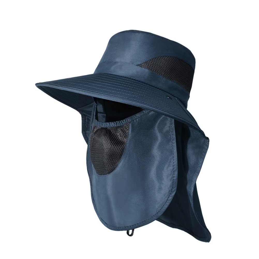 Chapeau de protection solaire printemps-été avec couvrant le visage - قبعة للحماية من الشمس بتصميم شال تغطي الوجه - الصورة 10