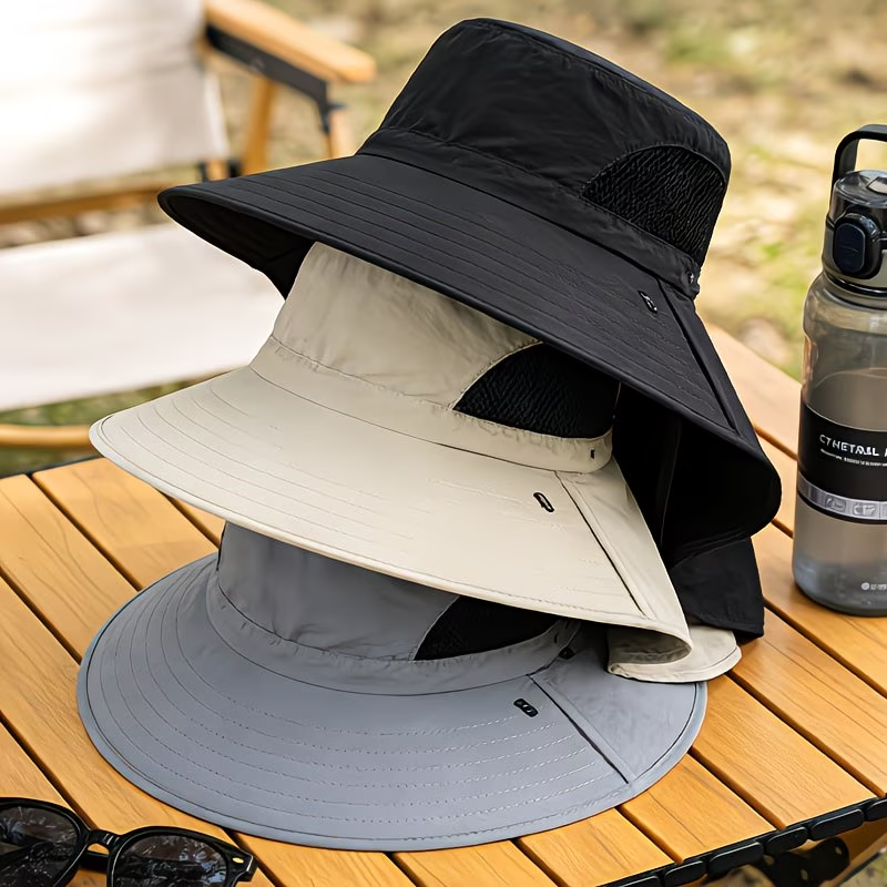 Chapeau de protection solaire printemps-été avec couvrant le visage - قبعة للحماية من الشمس بتصميم شال تغطي الوجه - الصورة 11