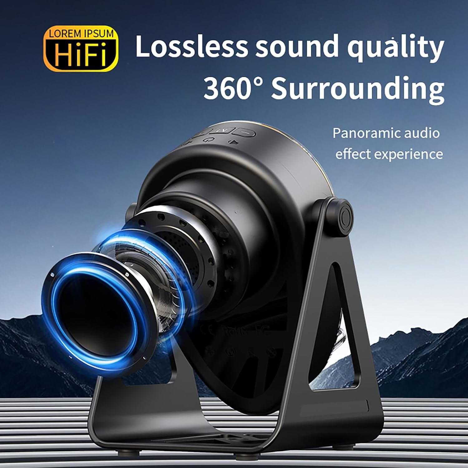 ⁦Haut-parleur Intelligent 5 en 1 à Induction et Support RGB - مكبر الصوت الذكي 5 في 1 وشاحن لاسلكي⁩ - الصورة ⁦8⁩