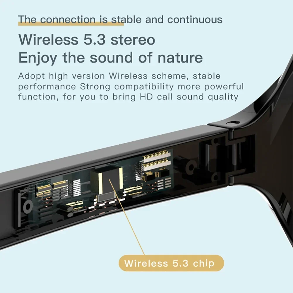 ⁦Lunettes de soleil intelligentes ecouteurs sans fil Bluetooth, appels mains libres - نظارات شمسية ذكيةو سماعات رأس لاسلكية بتقنية البلوتوث⁩ - الصورة ⁦8⁩