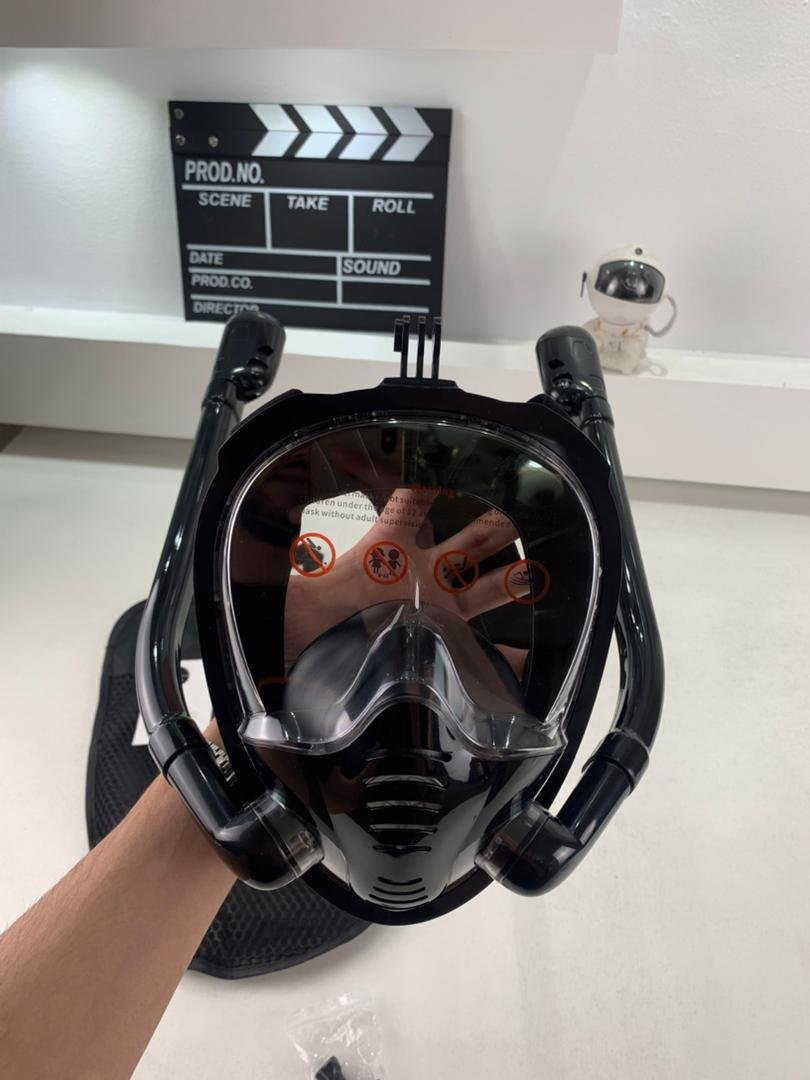 ⁦Masque de Plongée à Double Tube avec Support GoPro V2- قناع غوض إحترافي مع حامل كاميرة⁩ - الصورة ⁦10⁩