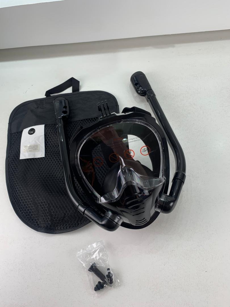 ⁦Masque de Plongée à Double Tube avec Support GoPro V2- قناع غوض إحترافي مع حامل كاميرة⁩ - الصورة ⁦9⁩