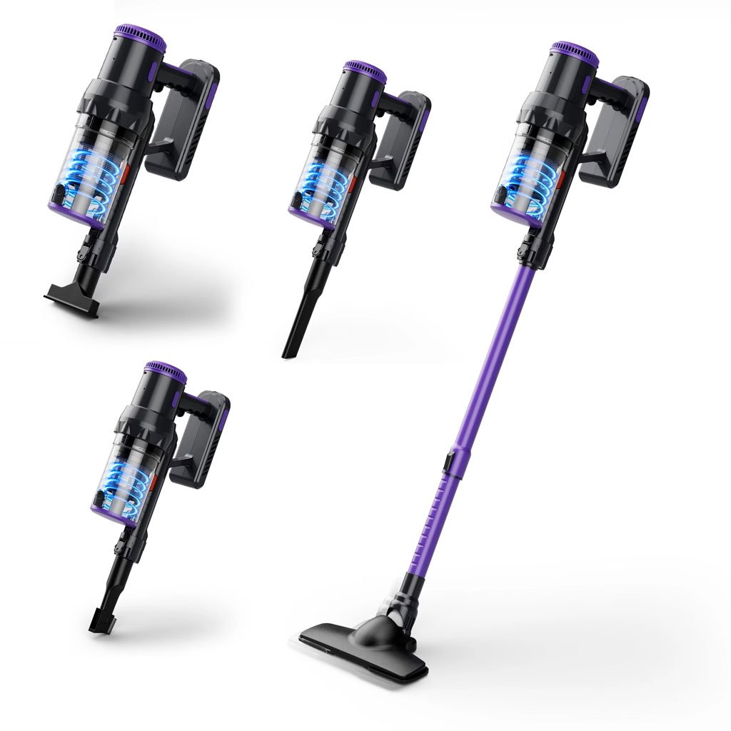 Multismart Aspirateur Balai Filaire Sans Sac 500W 5 en 1 avec Aspirateur à Main - 18KPa - مكنسة كهربائية يدوية - الصورة 2