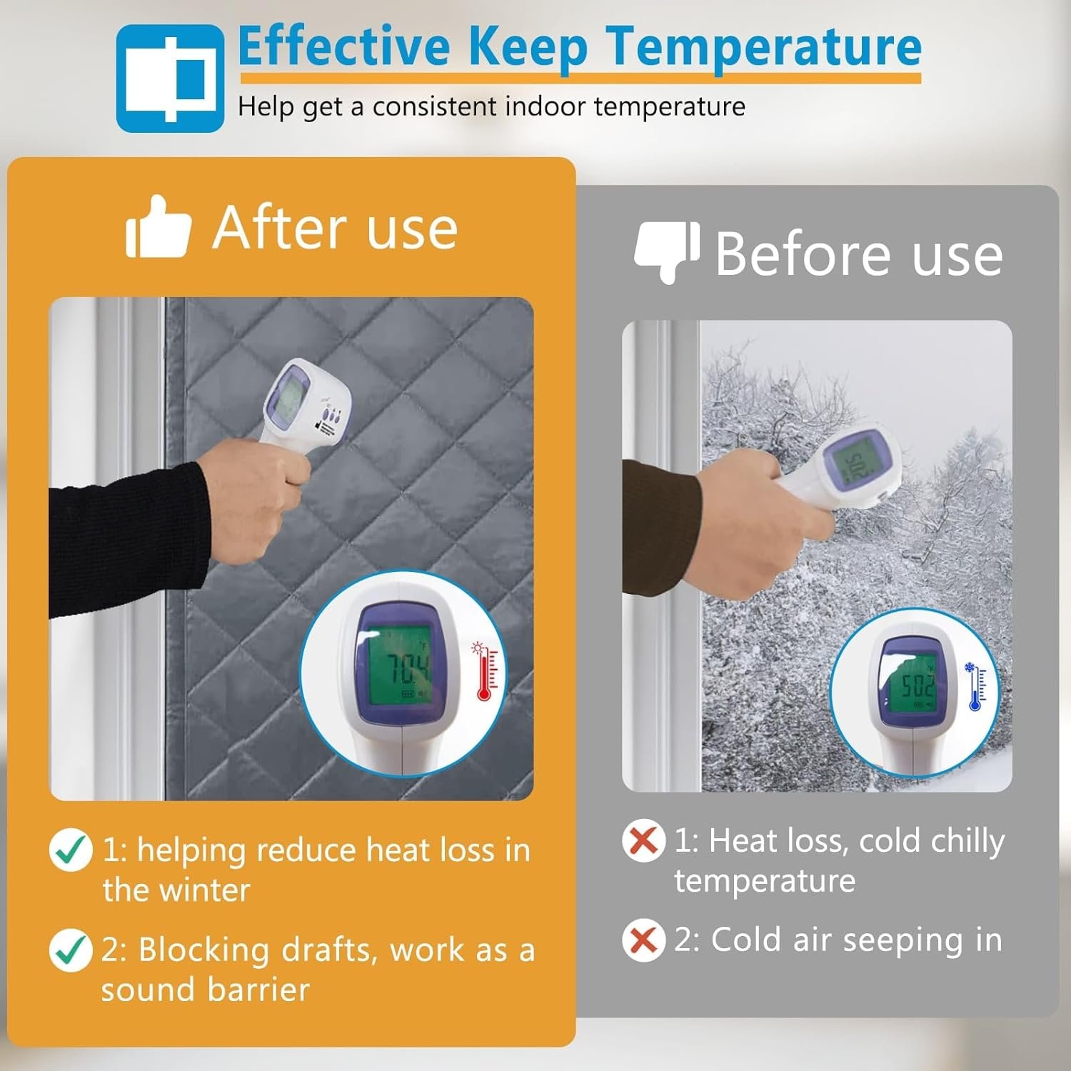 ⁦Rideau de Porte Thermique Isolant avec Fenêtre PVC - ستارة الباب الحرارية ذات النافذة الشفافة⁩ - الصورة ⁦7⁩