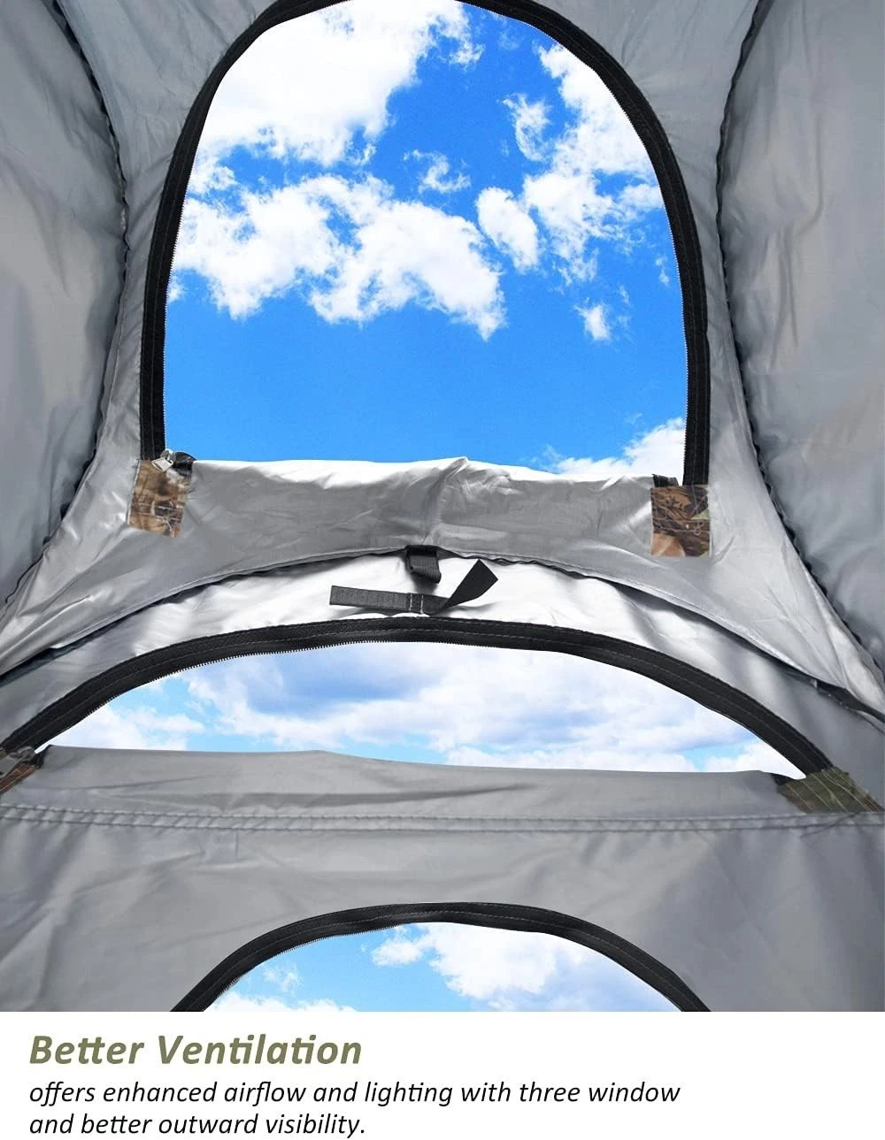 Tente de change pliable protection UPF 50+ et imperméable, 120 x 120 x 190 cm, camouflage - خيمة تغيير الملابس قابلة للطي - الصورة 3