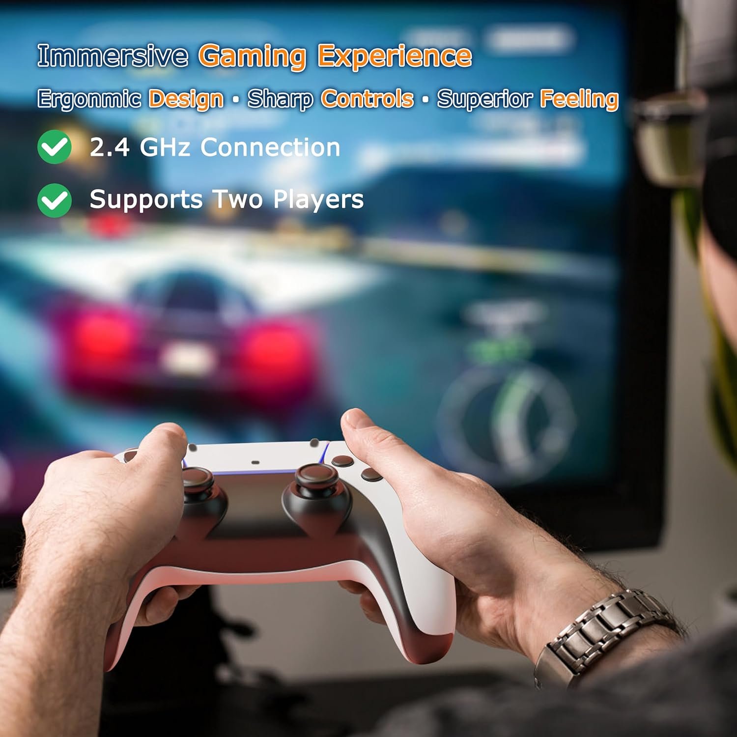 ⁦TV Box & Game Console M77 Ultra HD avec Deux Manettes et Télécommande - جهاز الترفيه والألعاب المتكامل⁩ - الصورة ⁦3⁩