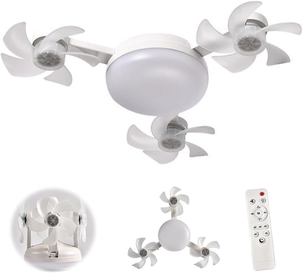 Ventilateur de Plafond LED Style Drone avec Télécommande - مصباح ومروحة السقف الذكية بتصميم درون - الصورة 2