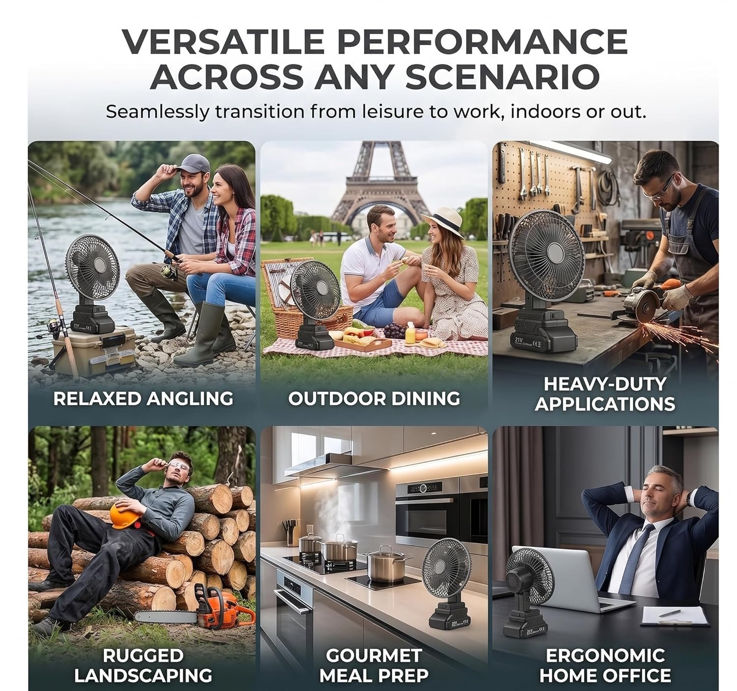 Ventilateur de Table Rechargeable avec Batterie Lithium 24V - مروحة مع بطارية كبيرة قابلة للشحن - الصورة 10
