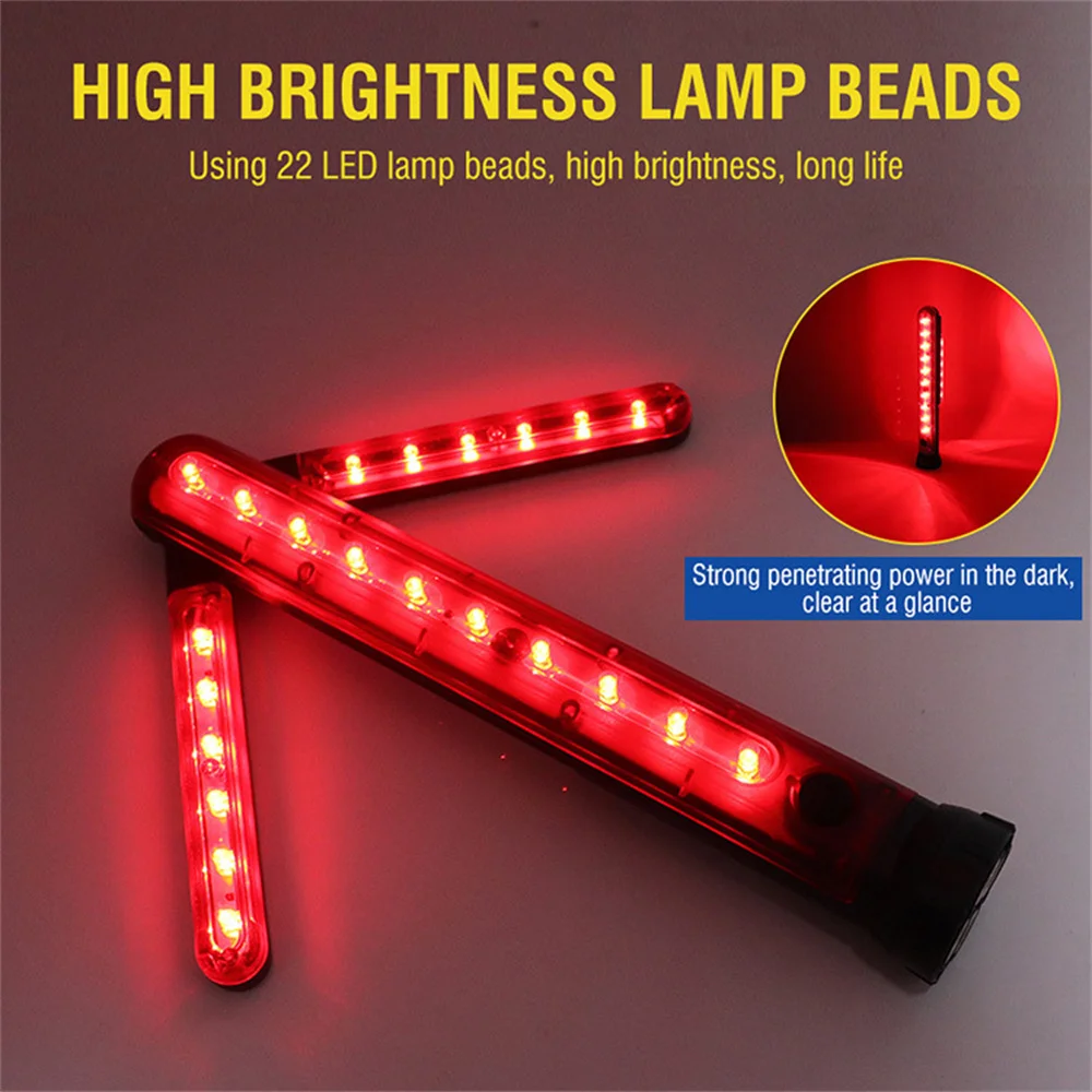 Bâton de Signalisation Routière LED Étanche et Réglable avec Base Magnétique - عصا الإشارة الضوئية لتنظيم المرور والسلامة الطرقية - الصورة 11