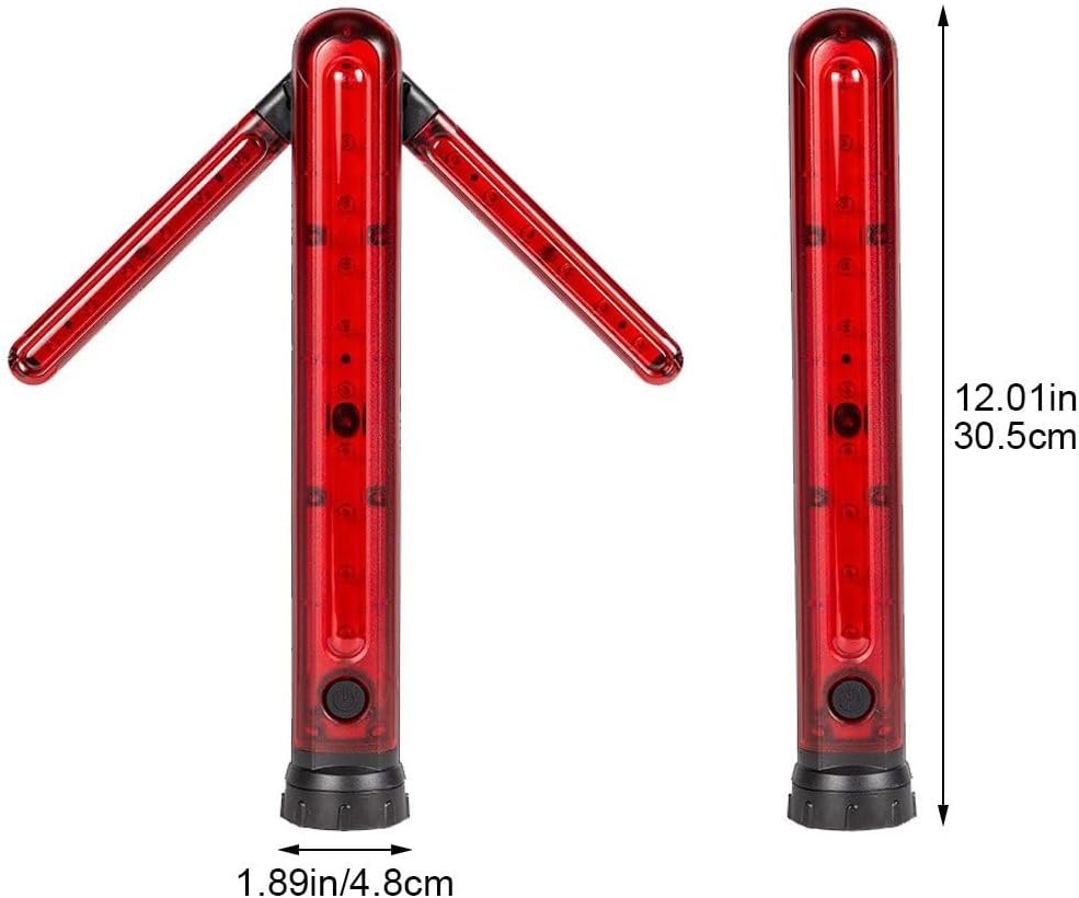 Bâton de Signalisation Routière LED Étanche et Réglable avec Base Magnétique - عصا الإشارة الضوئية لتنظيم المرور والسلامة الطرقية - الصورة 4