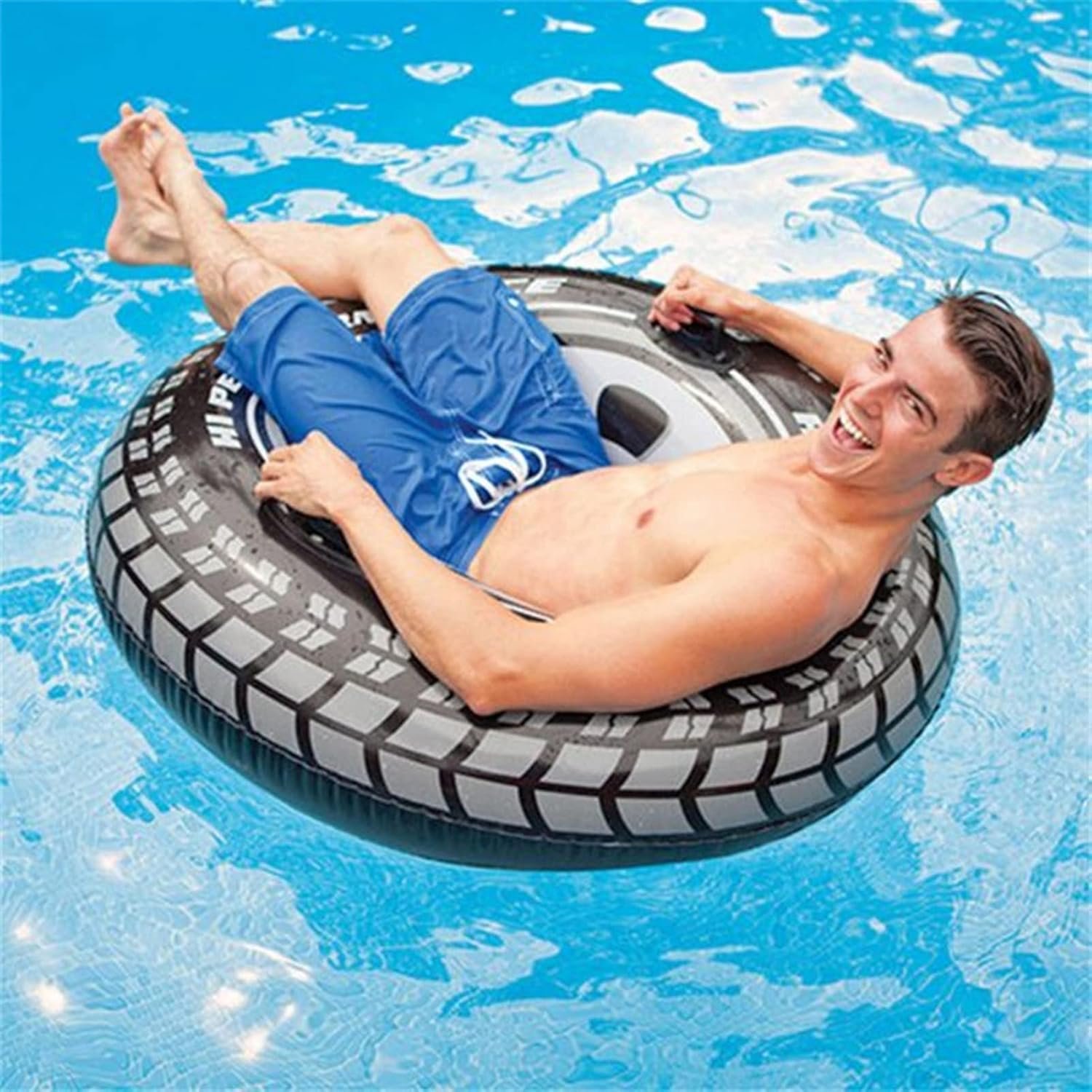 Bouée de Natation Adulte Design Pneu Sport en PVC Haute Résistance - عوامة وعجلة سباحة للبالغين بتصميم إطار السيارة الرياضي - الصورة 5