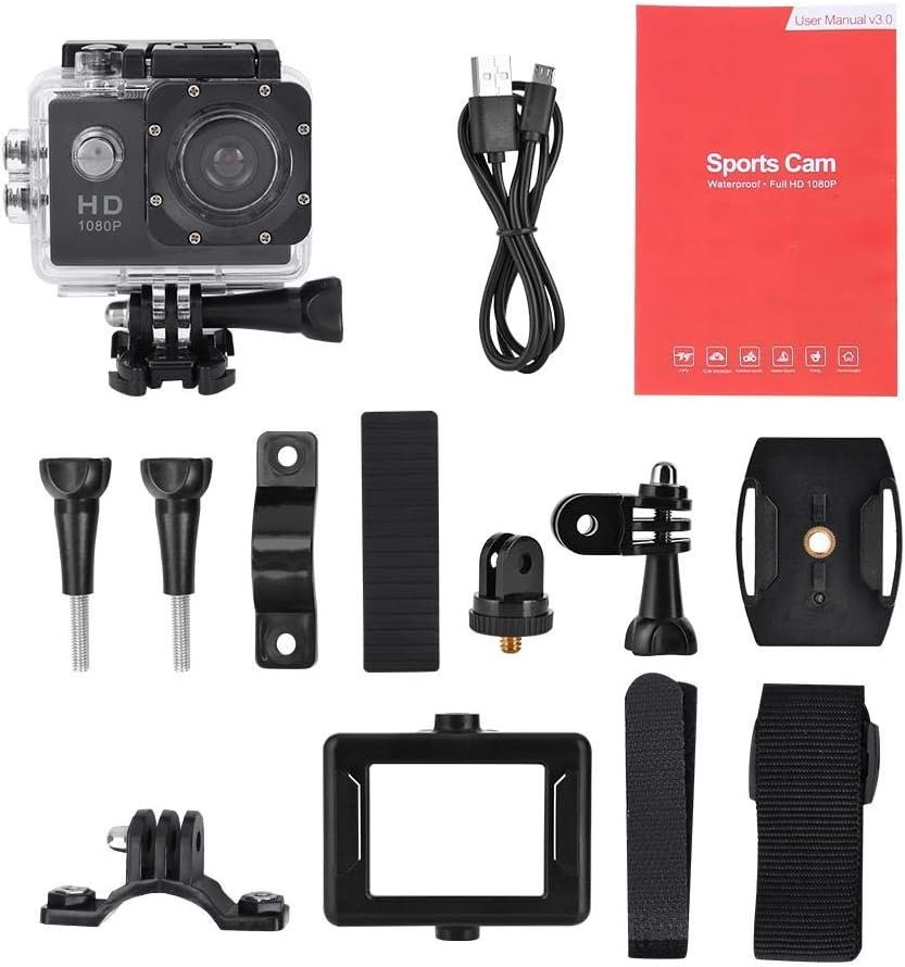 ⁦Caméra d'Action Sport Ultra HD 1080P Écran LCD Boîtier Étanche 30M Objectif Grand Angle 140° - كاميرا الحركة والرياضات الخارجية مقاومة للماء⁩ - الصورة ⁦3⁩