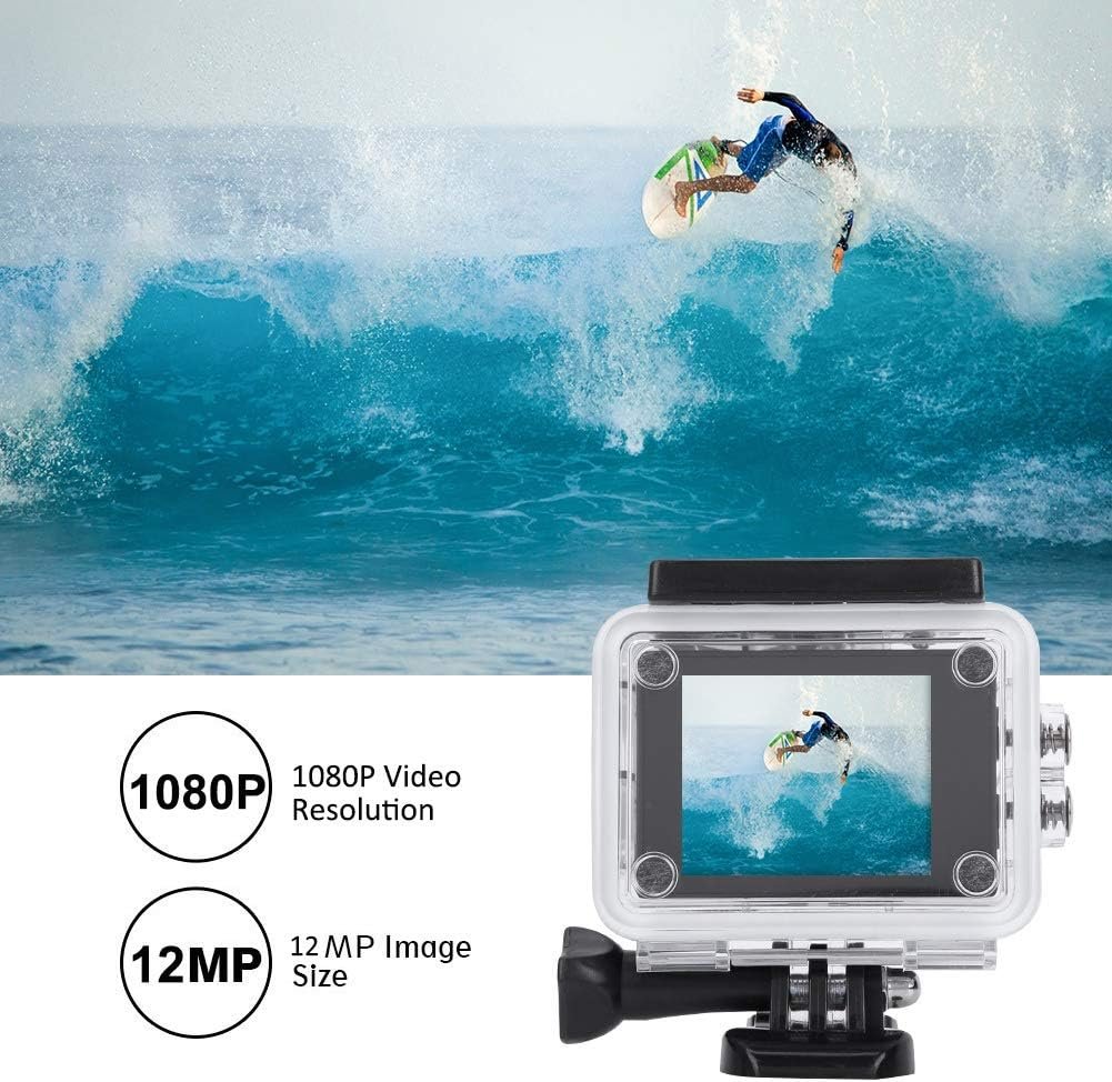 ⁦Caméra d'Action Sport Ultra HD 1080P Écran LCD Boîtier Étanche 30M Objectif Grand Angle 140° - كاميرا الحركة والرياضات الخارجية مقاومة للماء⁩ - الصورة ⁦5⁩