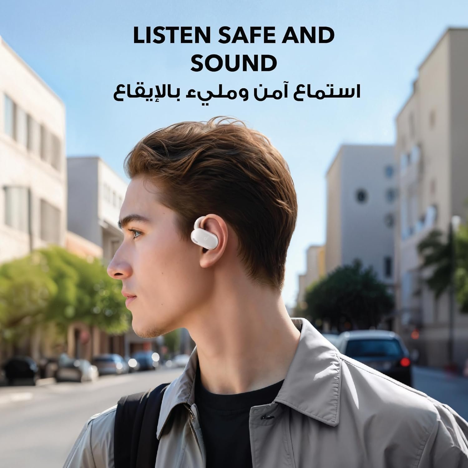 ⁦Écouteurs Open-Ear soundcore by Anker V20i Crochets Ajustables Autonomie 36H et Lumières LED - سماعات أنكر اللاسلكية ذات التصميم المفتوح والخطاف القابل للتعديل⁩ - الصورة ⁦4⁩