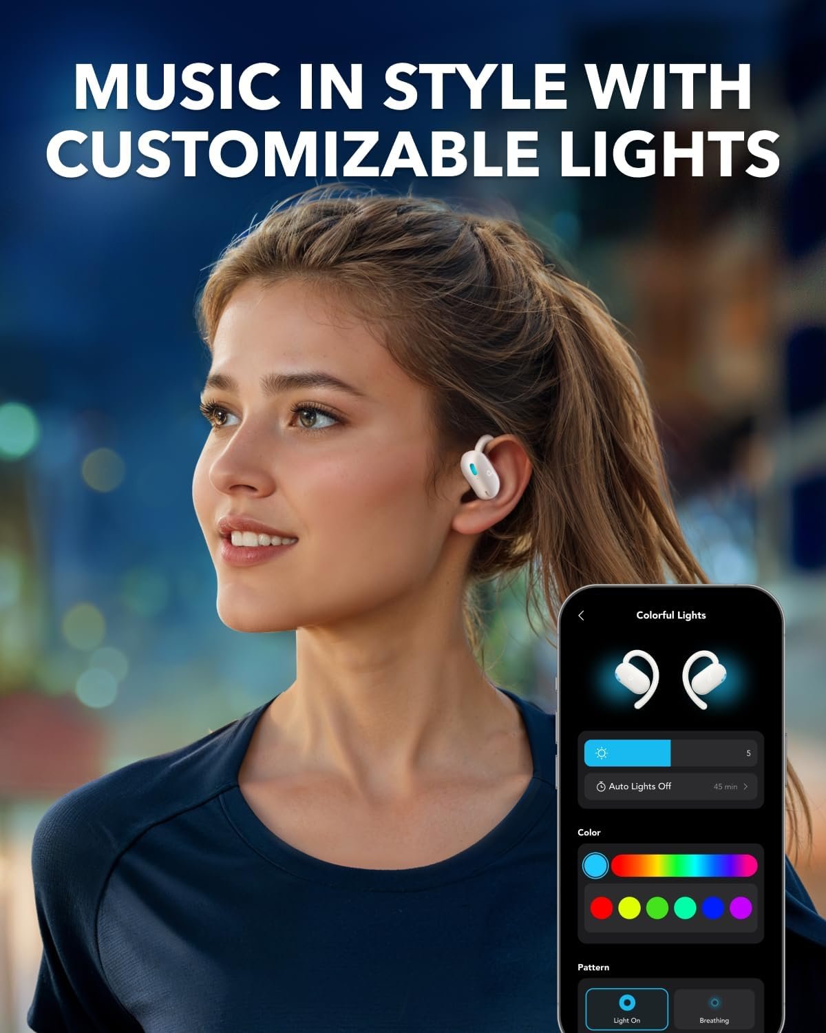 ⁦Écouteurs Open-Ear soundcore by Anker V20i Crochets Ajustables Autonomie 36H et Lumières LED - سماعات أنكر اللاسلكية ذات التصميم المفتوح والخطاف القابل للتعديل⁩ - الصورة ⁦7⁩