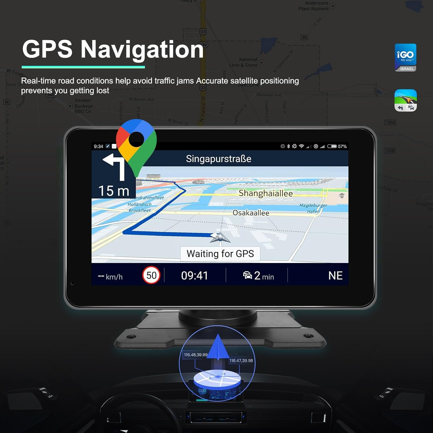 Écran Autoradio Portable 7P Tactile - CarPlay et Android Auto - شاشة السيارة الذكية المحمولة 7 بوصة تدعم كربلاي وأندرويد أوتو - الصورة 6