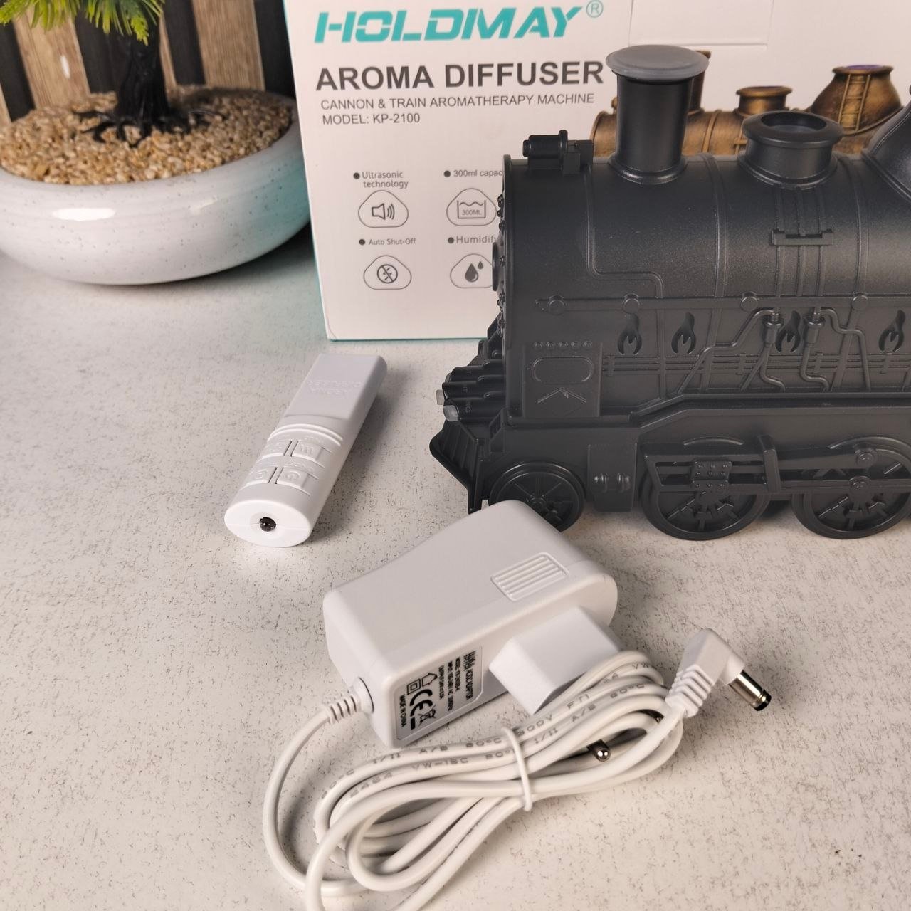 Diffuseur d'Huiles Essentielles en Forme de Train Humidificateur Ultrasonique - موزع روائح بتصميم القطار سعة 300 مل - الصورة 4