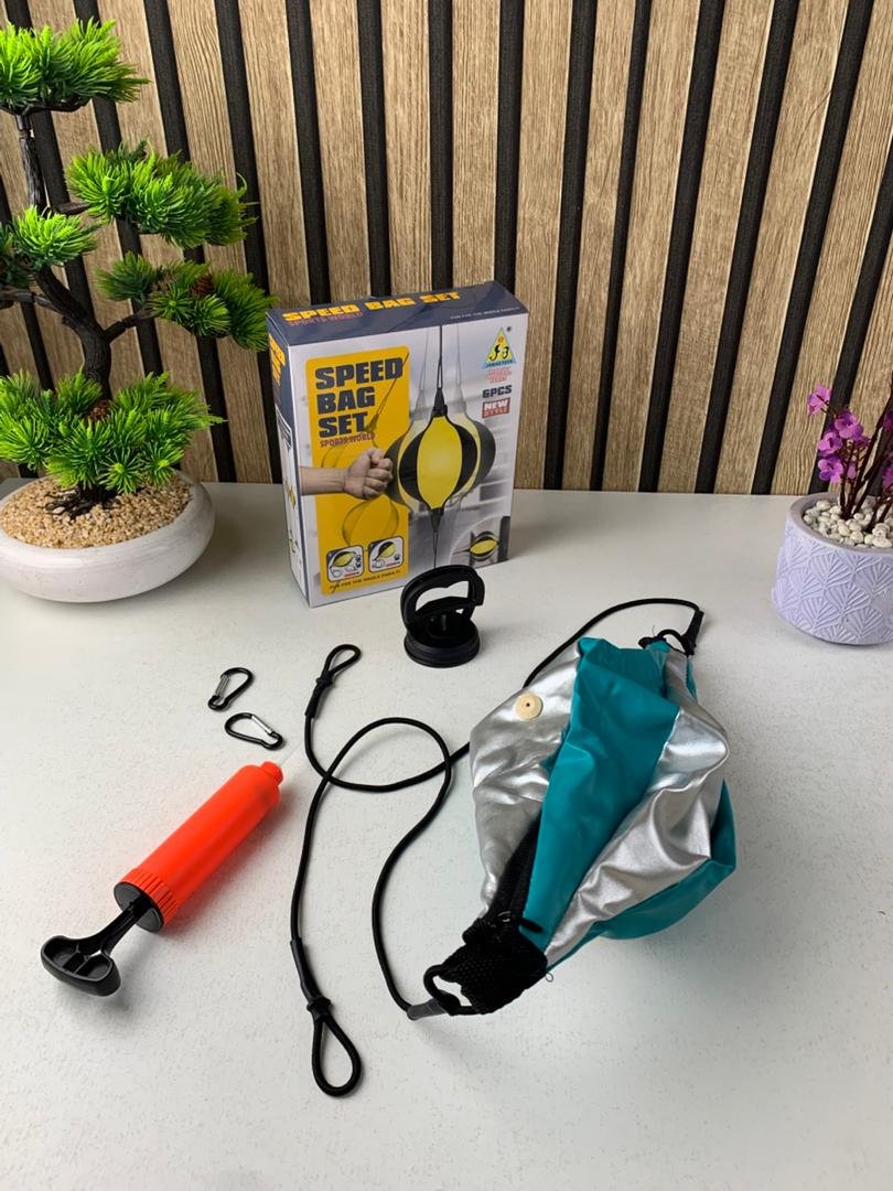 ⁦Ensemble Sac de Boxe Speed Bag SET 6Pcs pour l’entrainement à domicile – طقم كرة البوكس قابلة للإرتداد⁩ - الصورة ⁦4⁩