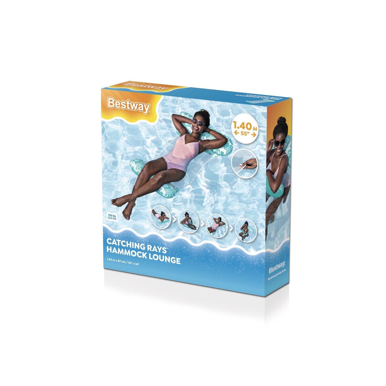 Hamac de Piscine Gonflable Multifonction 4-en-1 avec Siège en Maille - عوامة مسبح هوائية 4 في 1 بنسيج شبكي - الصورة 11