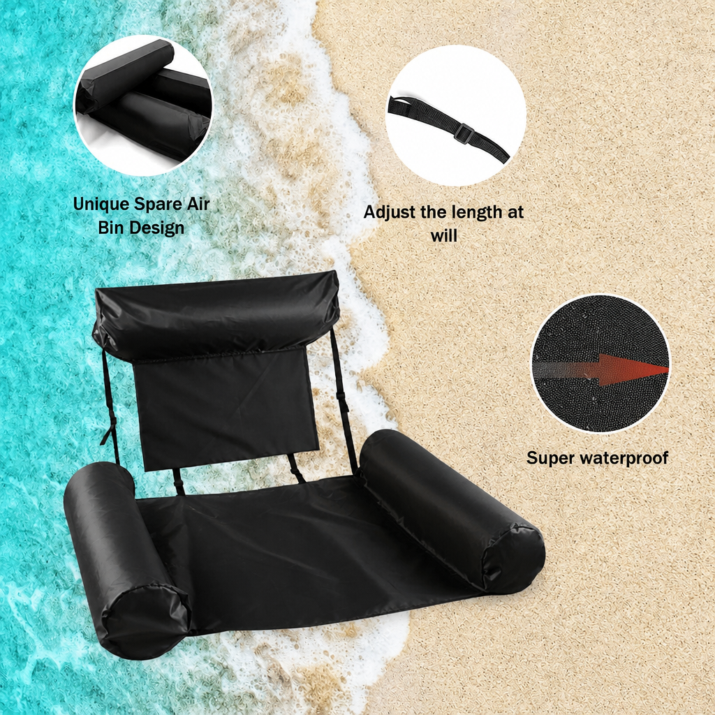 Hamac de Plage Flottant avec Siège Réglable - عوامة إسترخاء مائية - الصورة 3