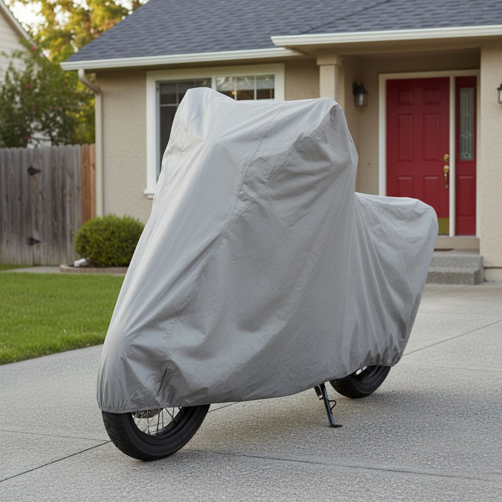 ⁦Housse de Moto Ultra Légère Taille Extensible Standard V2 - غطاء دراجة نارية احترافي قابل للتمدد⁩ - الصورة ⁦6⁩