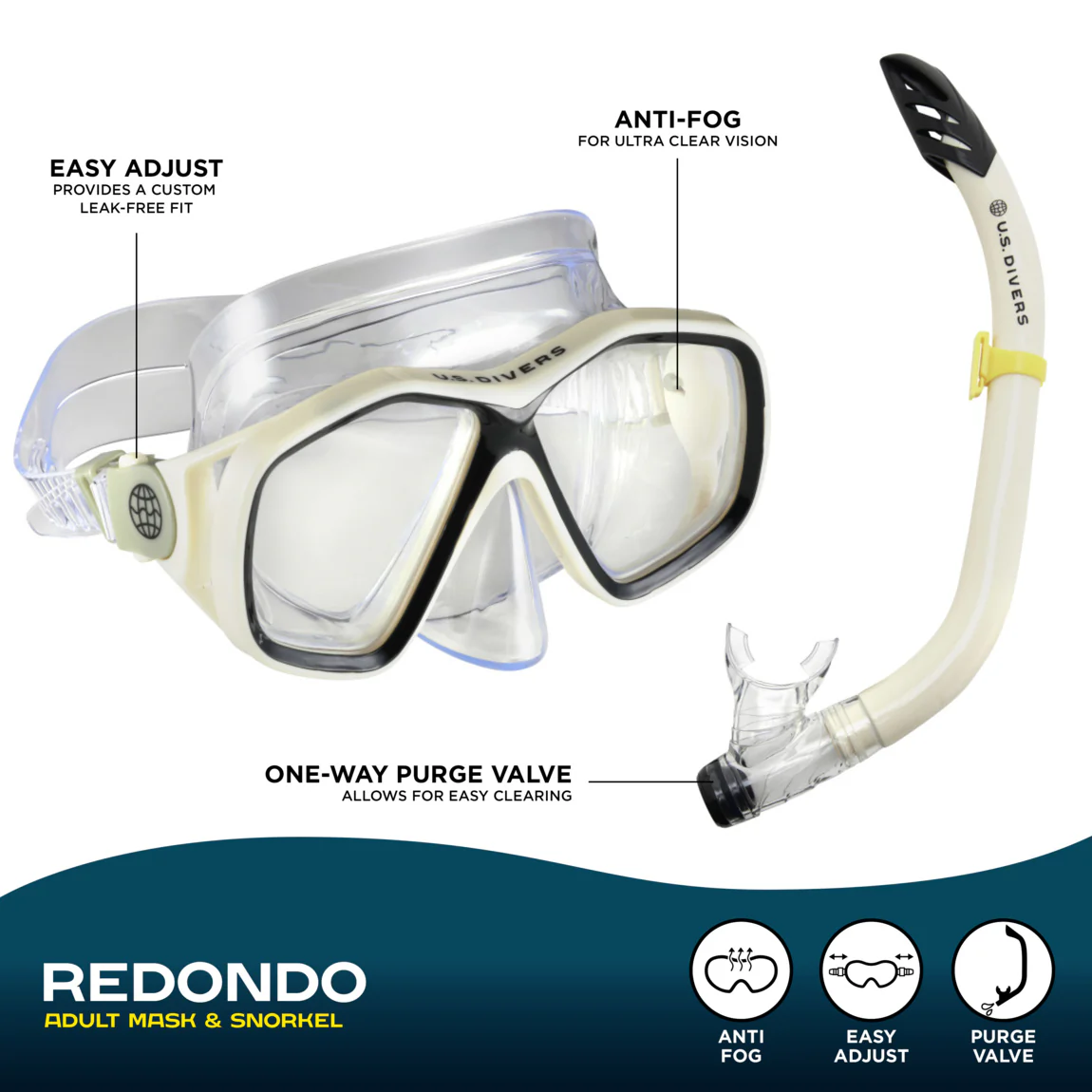 ⁦Kit de Snorkeling Masque Double Lentille Anti-Buée et Tuba avec Valve de Purge - طقم الغوص المتكامل بعدسات مضادة للضباب والكسر⁩ - الصورة ⁦5⁩