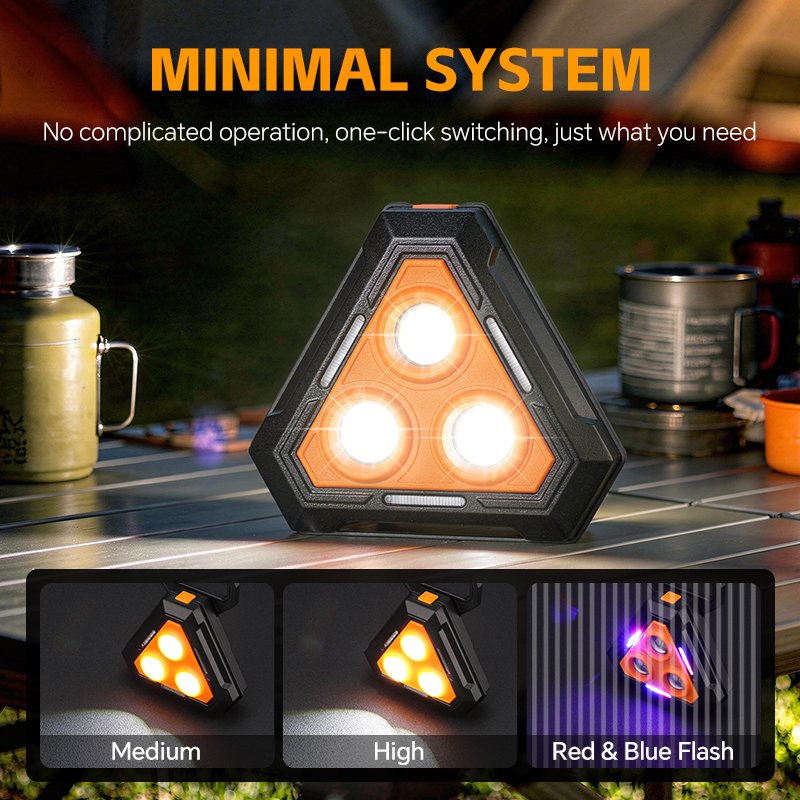 Lampe de Travail Portable pour Multi-usages Base Magnétique Rechargeable USB - مصباح محمول متعدد الوظائف بقاعدة مغناطيسية - الصورة 15