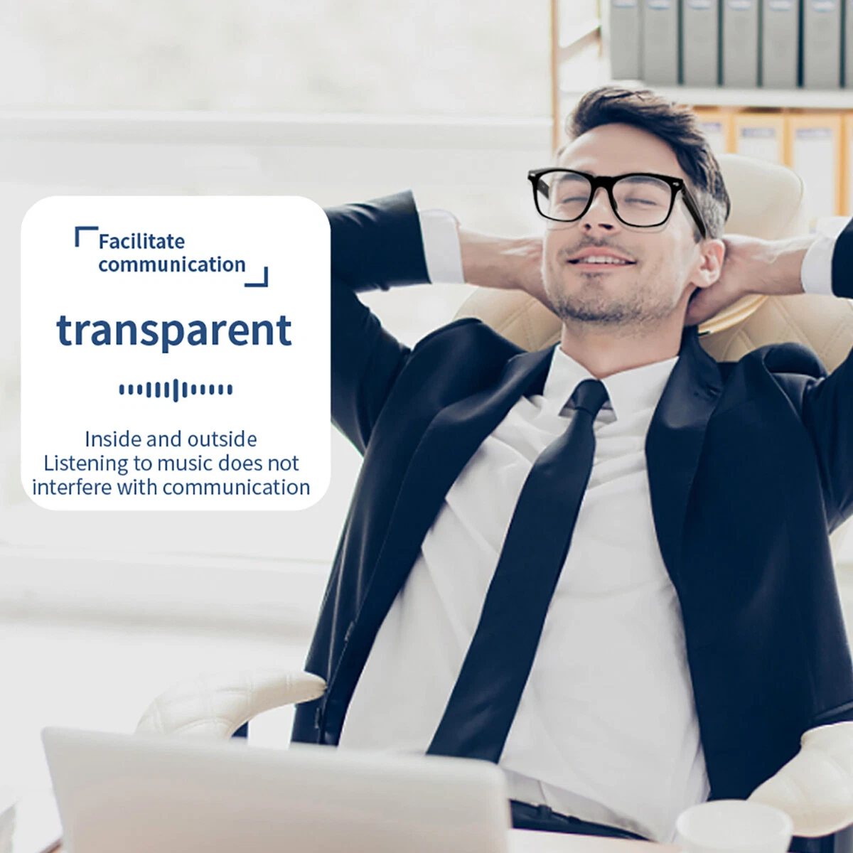 Lunettes Connectées GS03 de Traduction IA et Audio Open-Ear Bluetooth 5.4 - نظارات المترجم الذكية بالذكاء الاصطناعي - الصورة 14