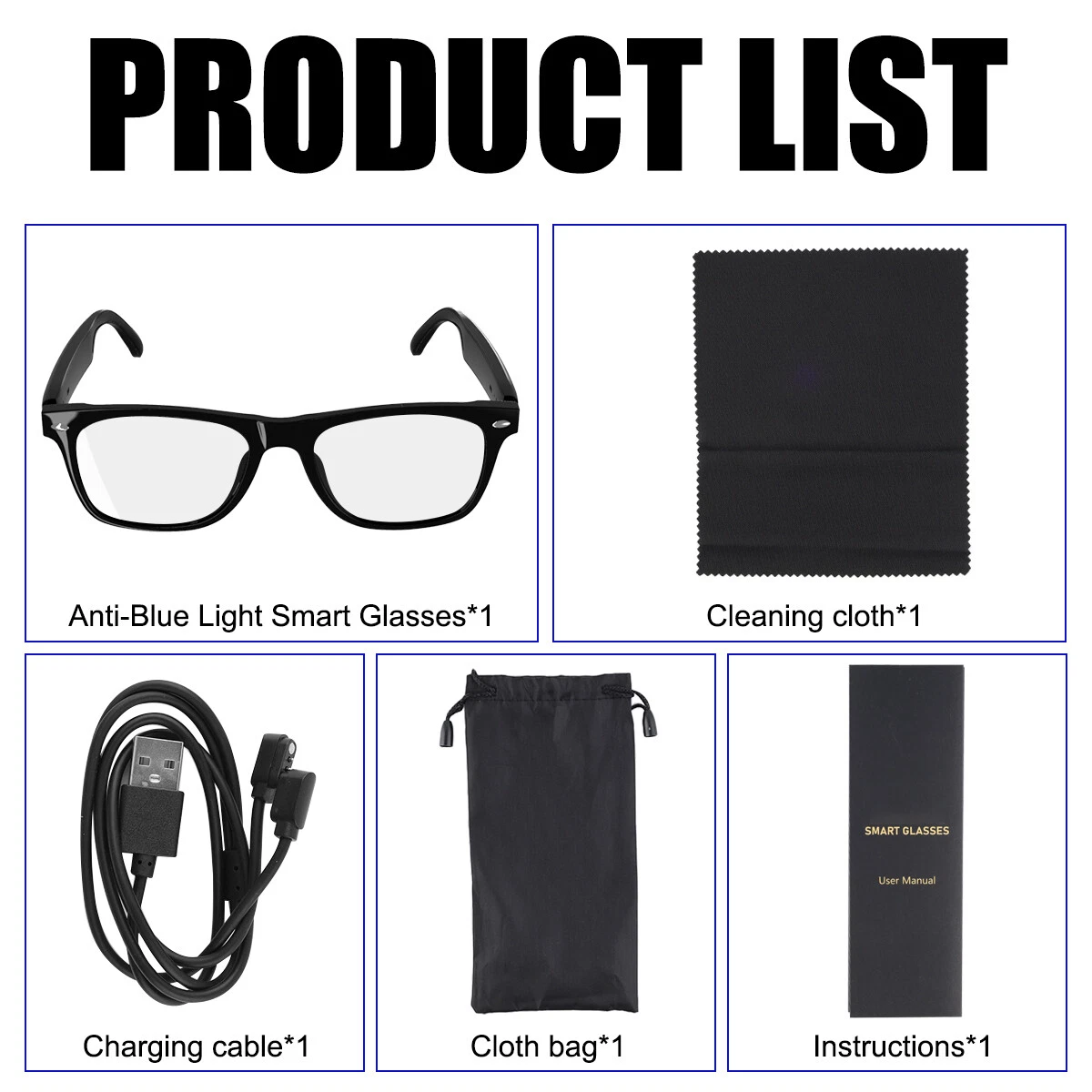 Lunettes Connectées GS03 de Traduction IA et Audio Open-Ear Bluetooth 5.4 - نظارات المترجم الذكية بالذكاء الاصطناعي - الصورة 15