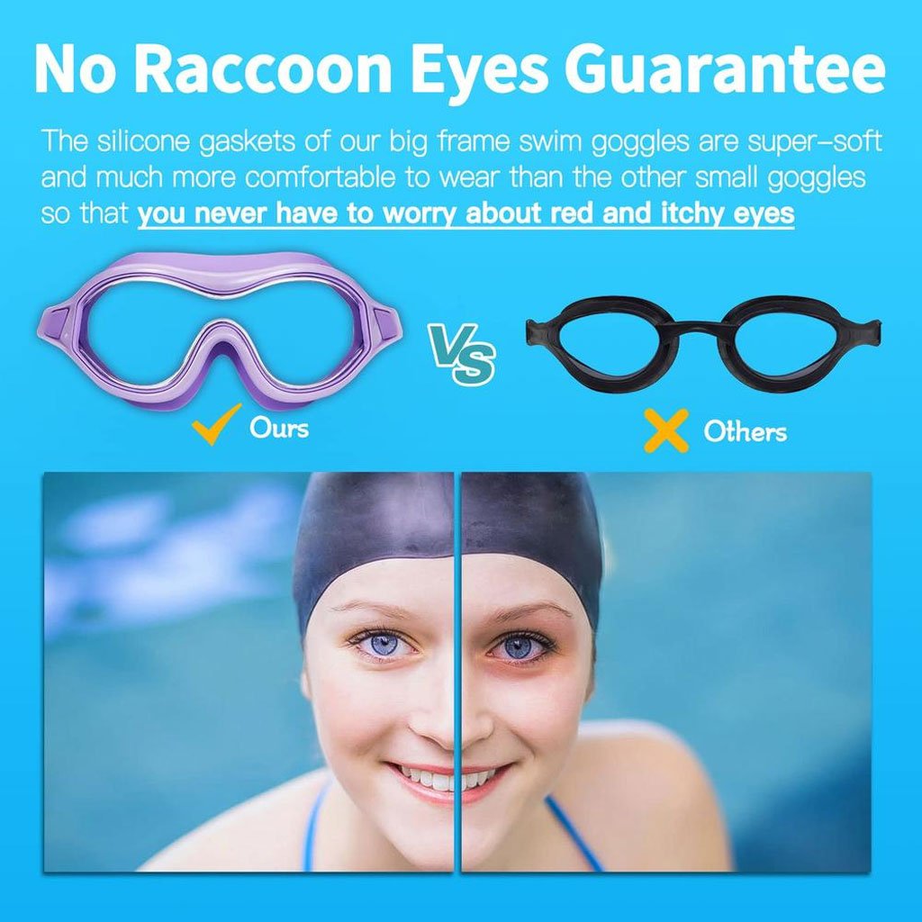 ⁦Lunettes de Natation Anti-Buée et Protection UV400 - نظارات سباحة احترافية مضادة للضباب والأشعة فوق البنفسجية برؤية 180درجة⁩ - الصورة ⁦10⁩