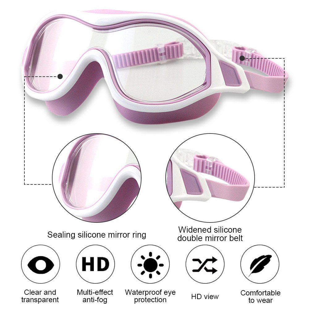 ⁦Lunettes de Natation Anti-Buée et Protection UV400 - نظارات سباحة احترافية مضادة للضباب والأشعة فوق البنفسجية برؤية 180درجة⁩ - الصورة ⁦3⁩
