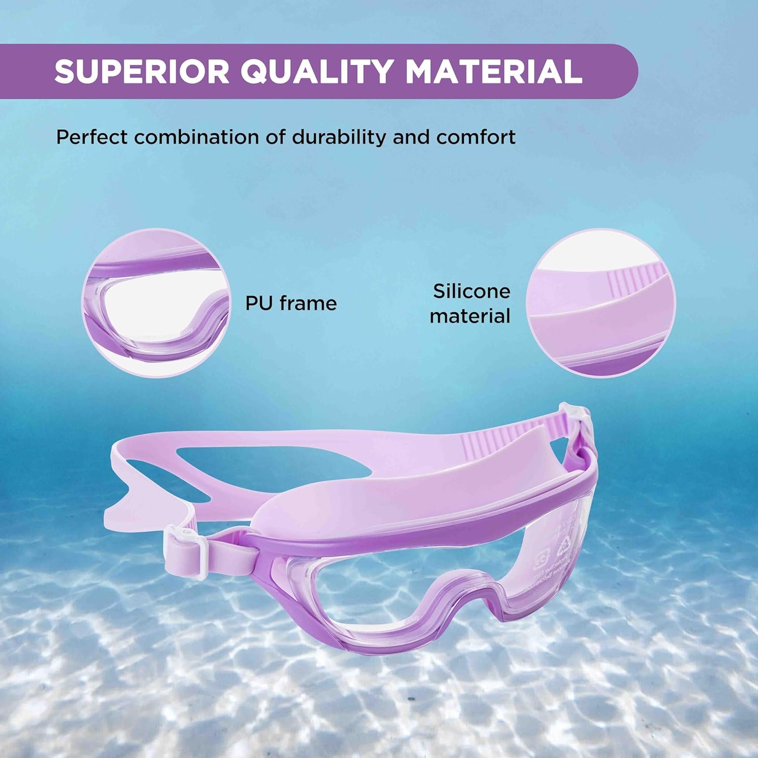 ⁦Lunettes de Natation Anti-Buée et Protection UV400 - نظارات سباحة احترافية مضادة للضباب والأشعة فوق البنفسجية برؤية 180درجة⁩ - الصورة ⁦4⁩