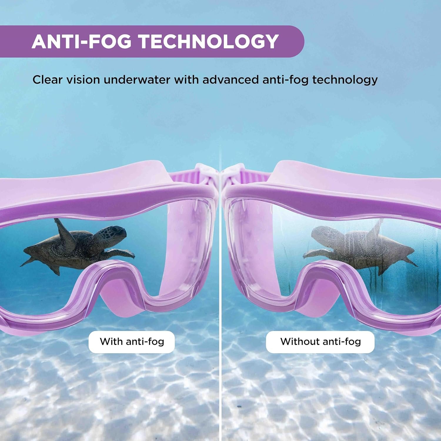 ⁦Lunettes de Natation Anti-Buée et Protection UV400 - نظارات سباحة احترافية مضادة للضباب والأشعة فوق البنفسجية برؤية 180درجة⁩ - الصورة ⁦5⁩