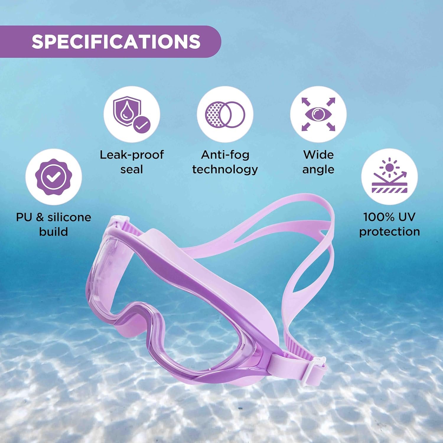 ⁦Lunettes de Natation Anti-Buée et Protection UV400 - نظارات سباحة احترافية مضادة للضباب والأشعة فوق البنفسجية برؤية 180درجة⁩ - الصورة ⁦6⁩