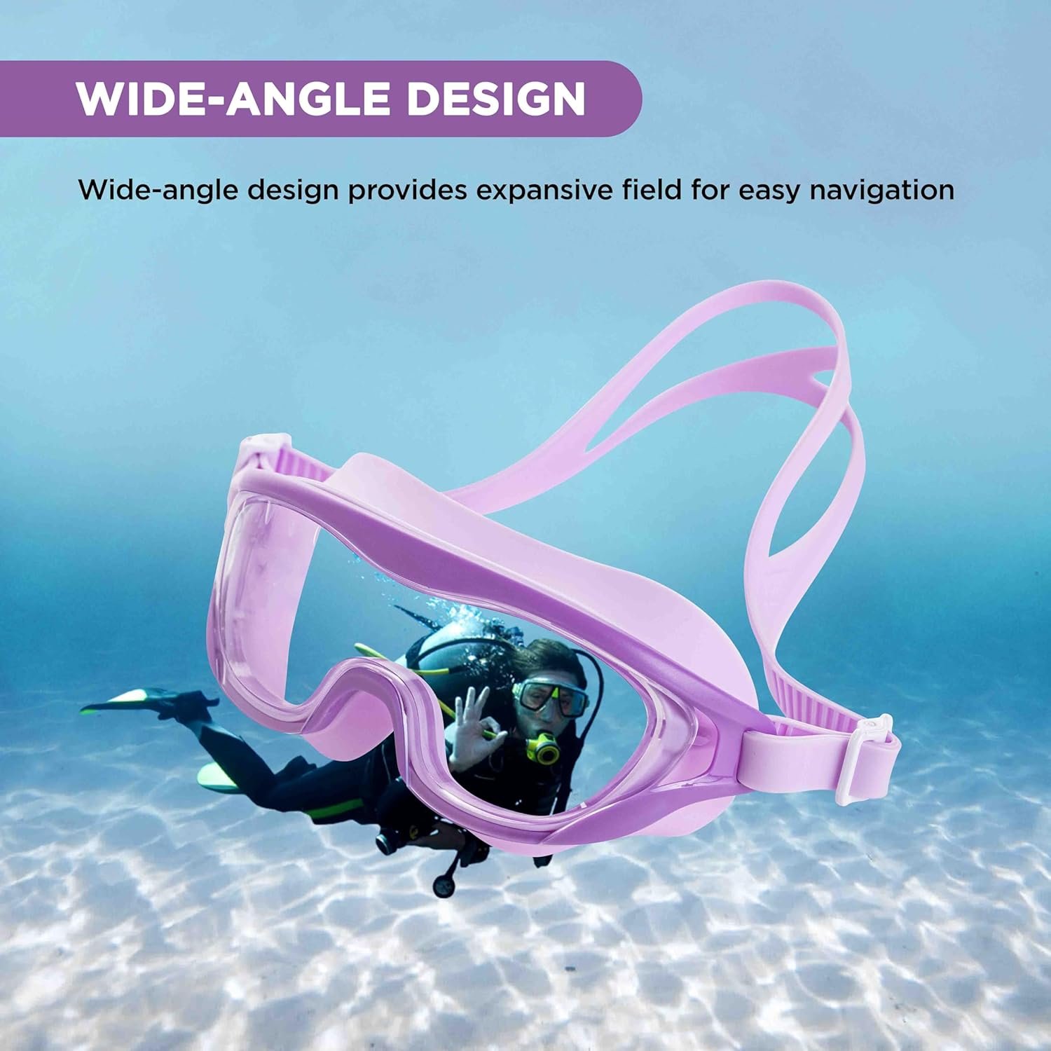 ⁦Lunettes de Natation Anti-Buée et Protection UV400 - نظارات سباحة احترافية مضادة للضباب والأشعة فوق البنفسجية برؤية 180درجة⁩ - الصورة ⁦7⁩