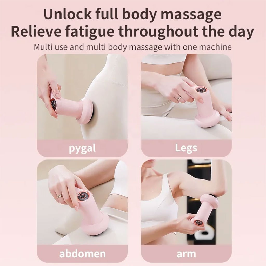 Masseur de tissus profonds pour tout le corps, masseur portable rechargeable, six modes de vitesse avec cinq têtes de massage - الصورة 3