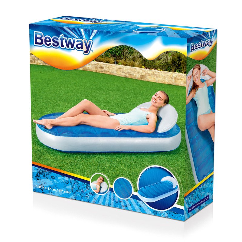Matelas de Piscine Gonflable Bestway Transat avec Chambre à Eau Rafraîchissante - سرير المسبح والشاطئ الهوائي الفاخر مع حجرة تبريد مائية - الصورة 11
