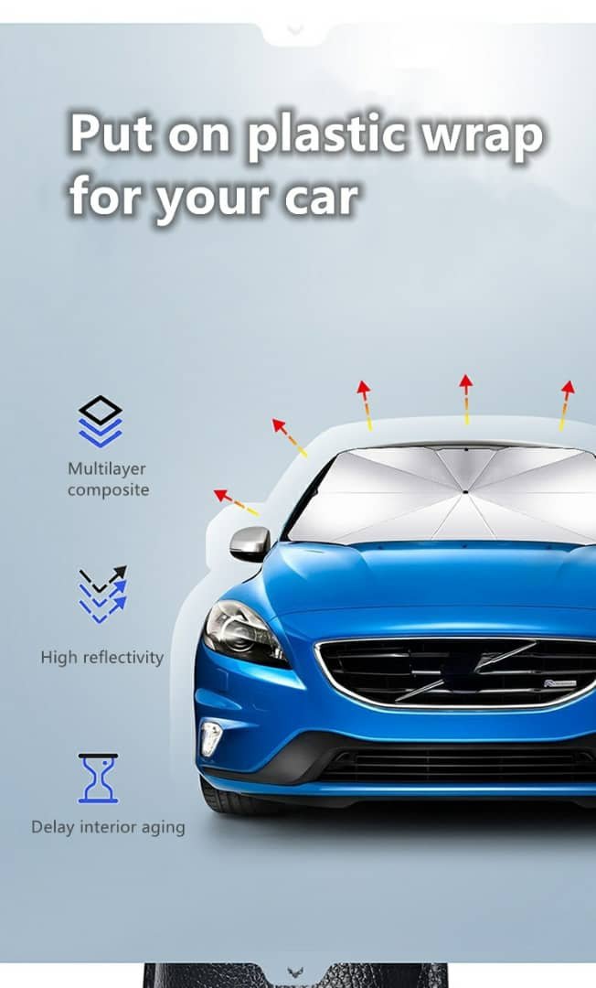 Pare-soleil pliable pour voiture protection solaire bloc UV - الصورة 6