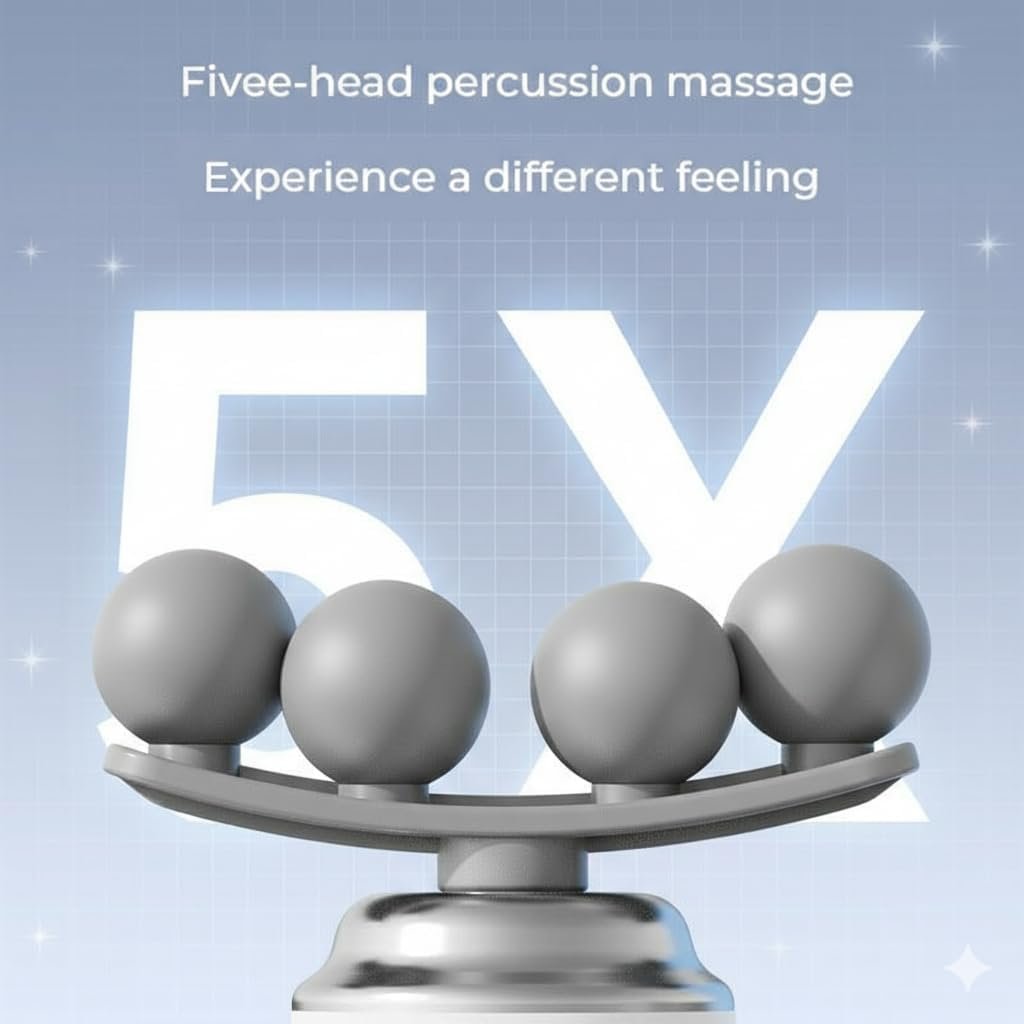 ⁦Pistolet de Massage Professionnel avec 9 Têtes Interchangeables pour Relaxation Totale - جهاز تدليك الجسم الاحترافي بـ 9 رؤوس لتدليك الأنسجة العميقة⁩ - الصورة ⁦13⁩