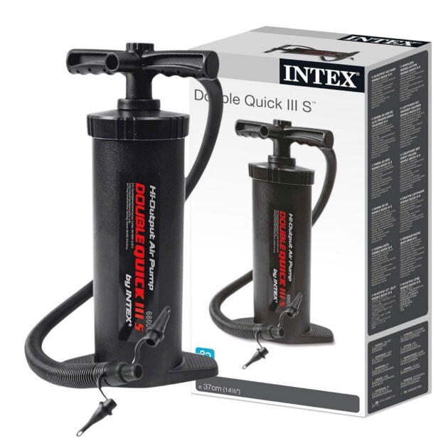 Pompe À Main Double Quick III Hi-Output Intex 68605 Multi-Embouts - مضخة إنتكس اليدوية عالية الكفاءة ذات الضخ المزدوج (37 سم)