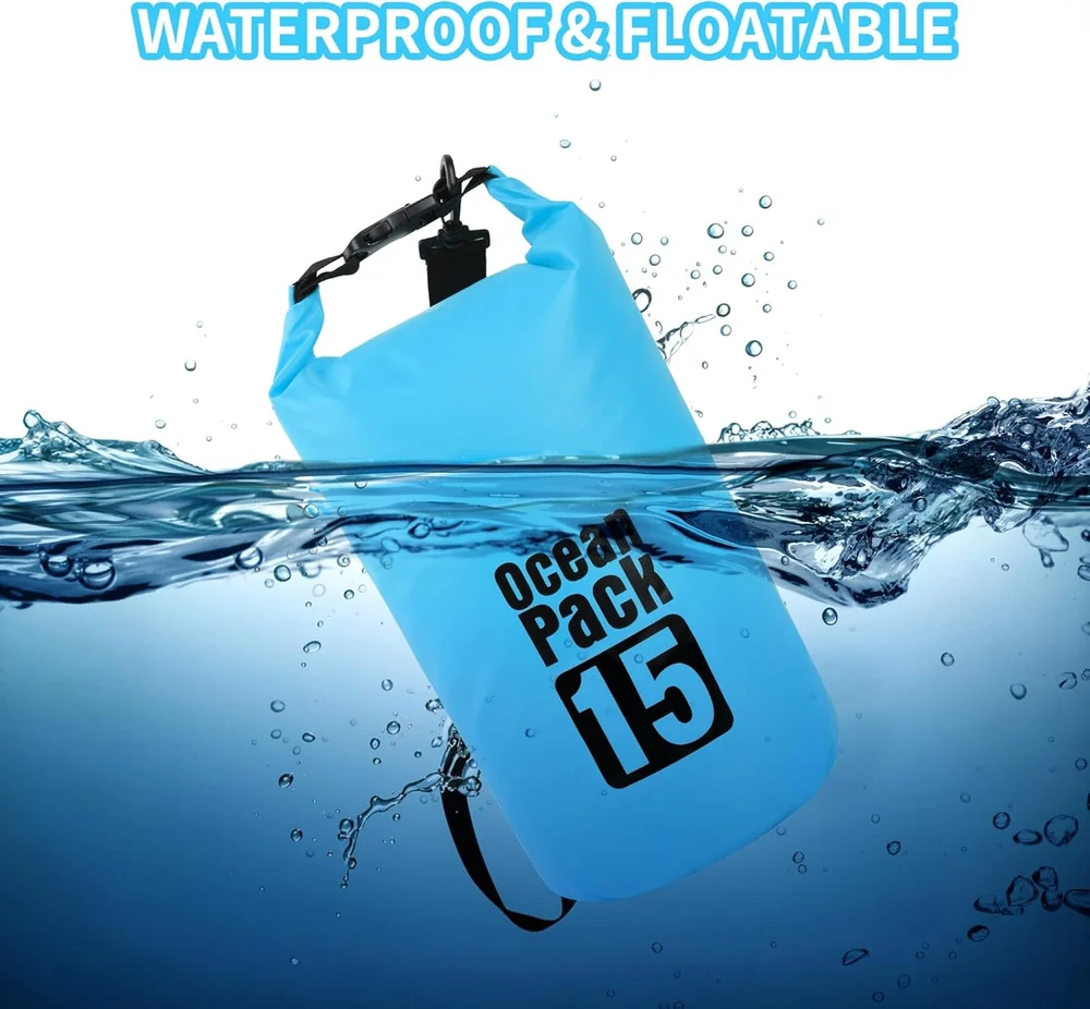 ⁦Sac Étanche Ocean Pack Dry Bag 15L Haute Résistance avec Double Bretelles - حقيبة مقاومة للماء بالكامل بسعة 15 لتر⁩ - الصورة ⁦2⁩