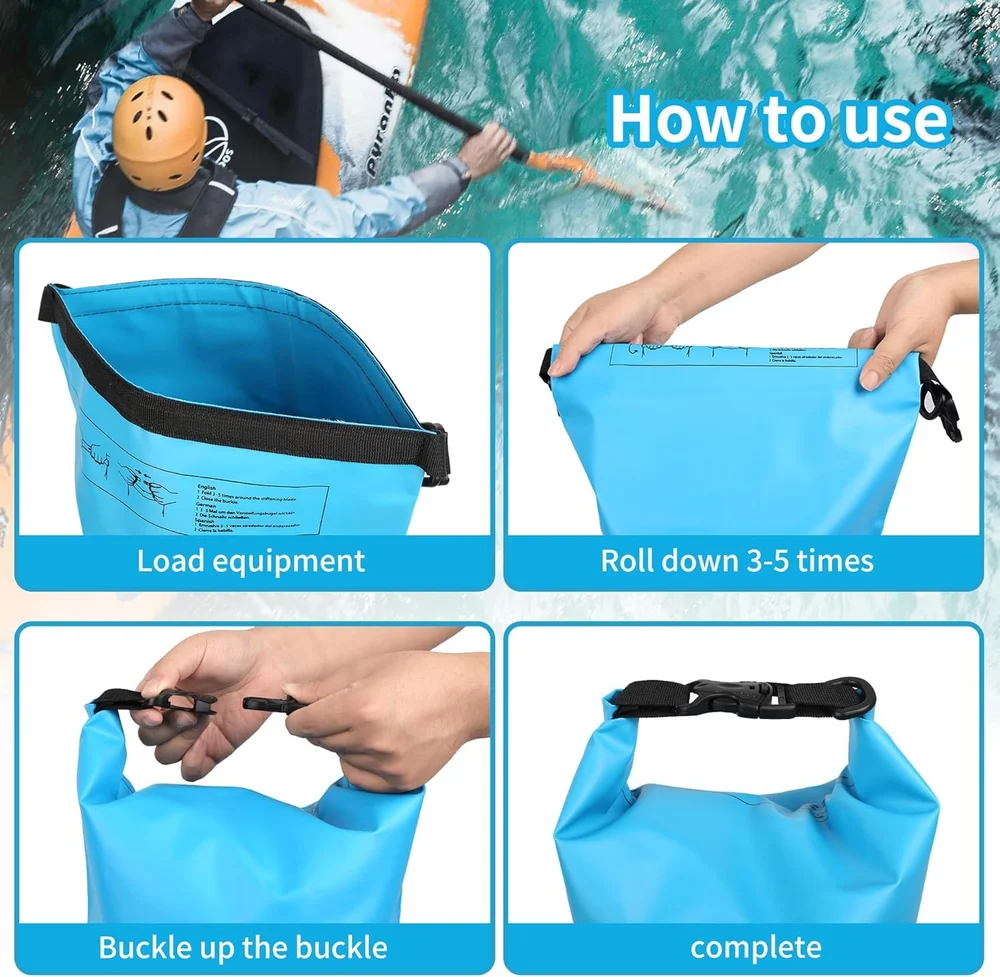 ⁦Sac Étanche Ocean Pack Dry Bag 15L Haute Résistance avec Double Bretelles - حقيبة مقاومة للماء بالكامل بسعة 15 لتر⁩ - الصورة ⁦3⁩