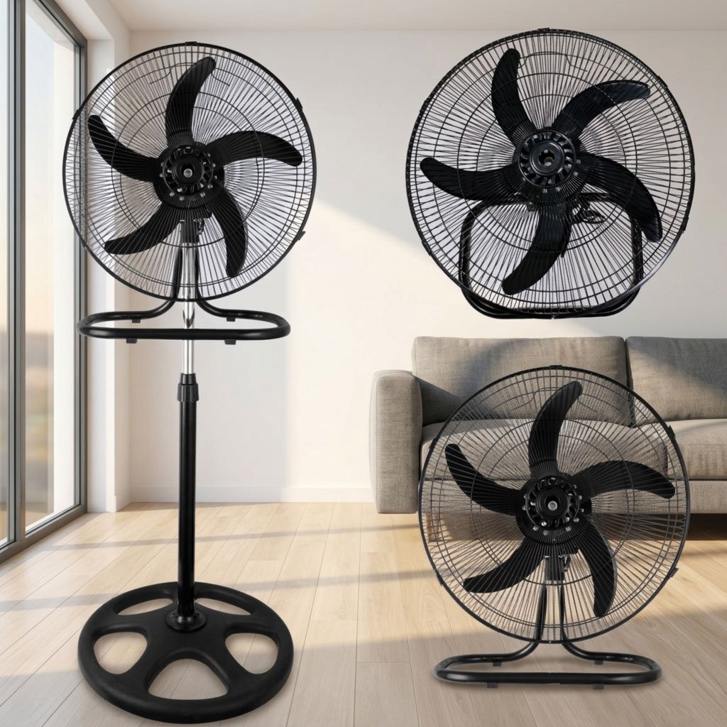 Ventilateur Multifonction 3en1 5 Lames Puissantes - مروحة التبريد وتدوير الهواء المتطورة 3 في 1 - الصورة 3