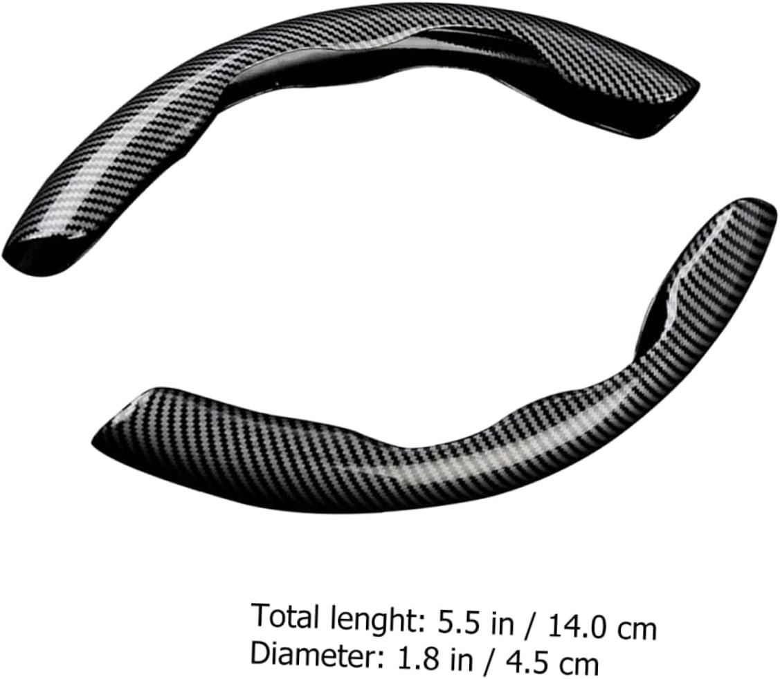 2 Pcs Housse de Volant Voiture antidérapant Noir carbon - الصورة 12