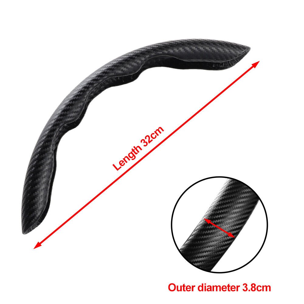 2 Pcs Housse de Volant Voiture antidérapant Noir carbon - الصورة 14