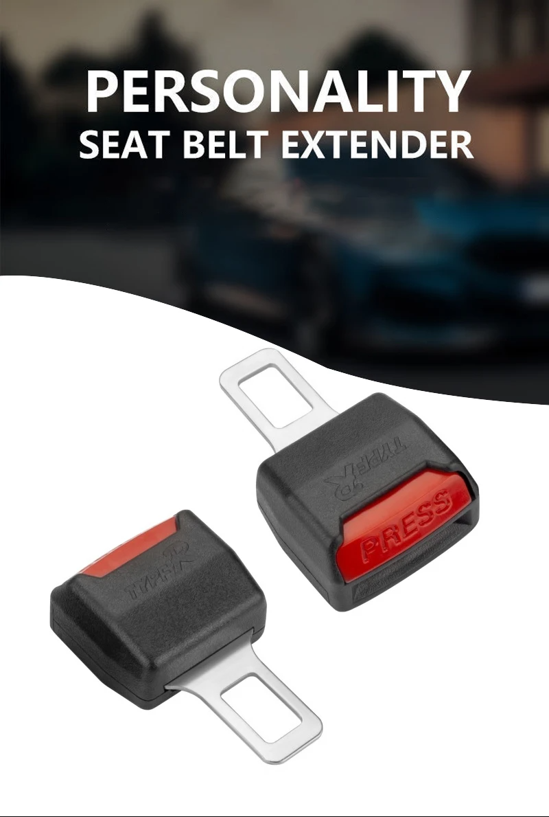 ⁦2Pcs Rallonge de ceinture de sécurité de voiture anti-Bip⁩ - الصورة ⁦2⁩