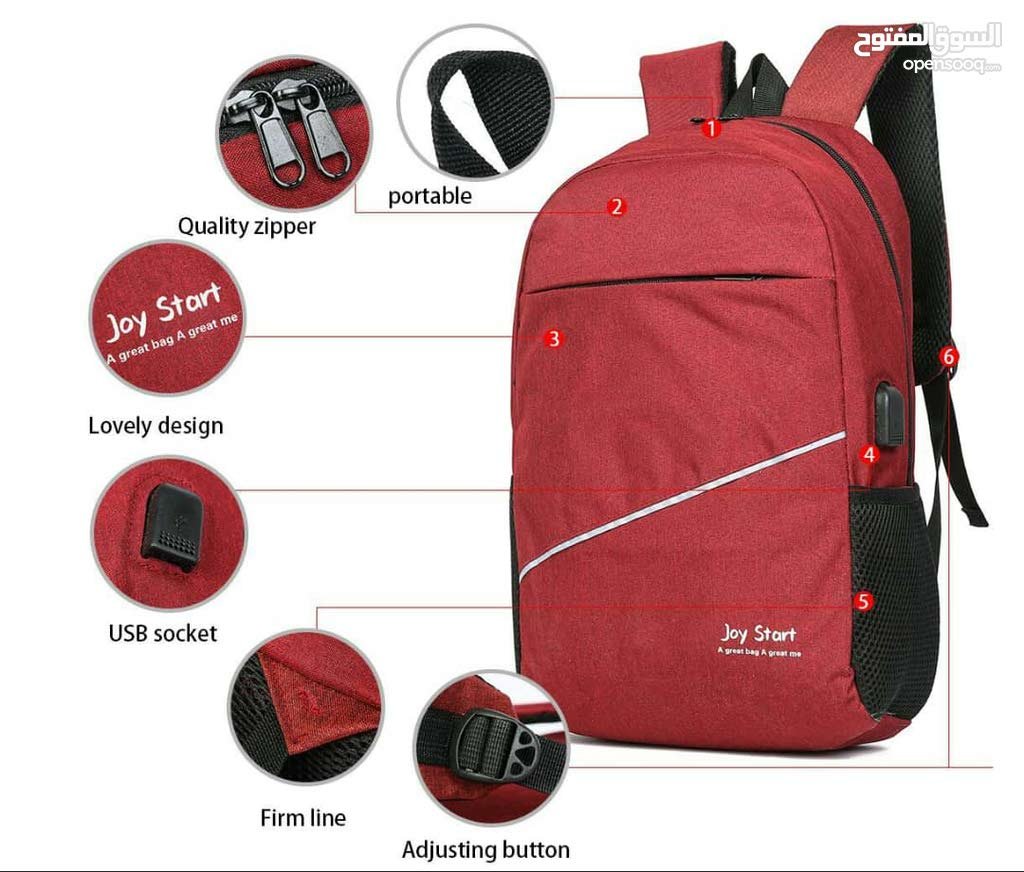 ⁦3 PCS Sac à dos multifonctionnel Avec Sortie USB ET Sortie kit-man - Gris⁩ - الصورة ⁦2⁩